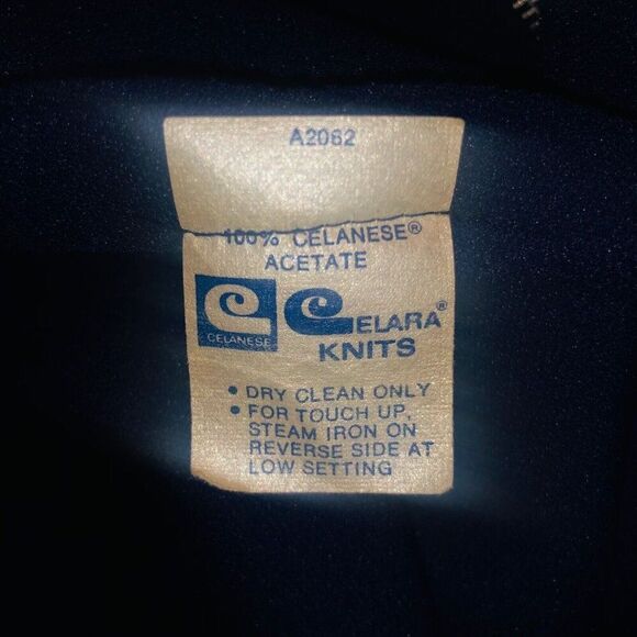 Vintage 60s Elara Knits Hostess Dress Sleeveless Maxi Size XL Blue Lace - Picture 6 of 12